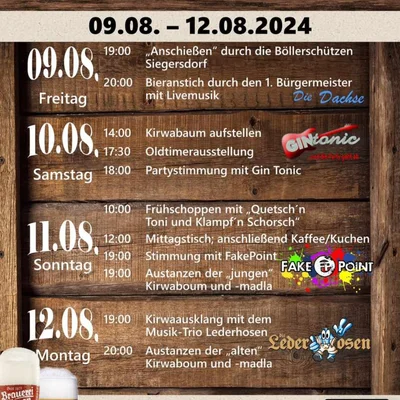 Kirchweih in Rollhofen